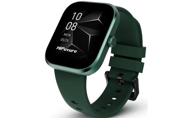 HiFuture LUME Pro Smartwatch 1.85-inch AMOLED Display, Dual-Core Processor, 100+ Sports Modes, Built-in Wireless Calling, 24/7 Health Monitoring (Heart Rate, SpO2, Sleep), Ultra-Light Weight Sleek Design, Dark Green